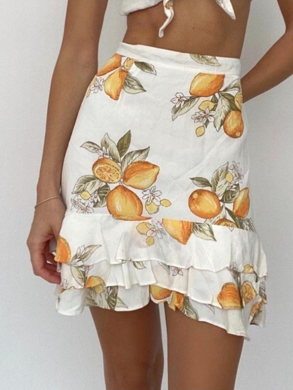 For Love & Lemons Limonada Mini Skirt L